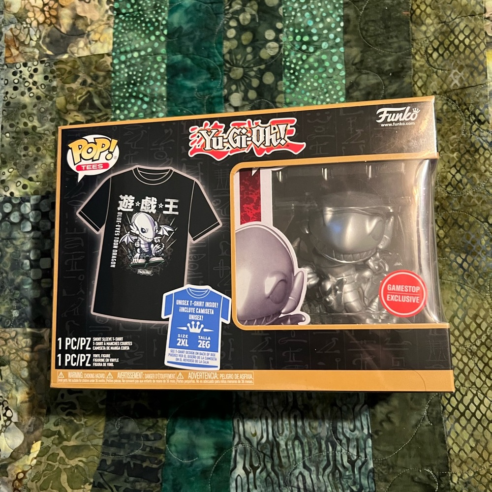 Funko Pop & 2X Shirt Yu-Gi-Oh Blue-Eyes Toon Dragon. GameStop Exclusive.